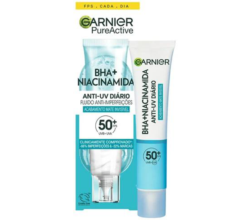 נוזל נגד פגמים של גרנייה PureActive BHA+ניאצינמיד 40 מ"ל