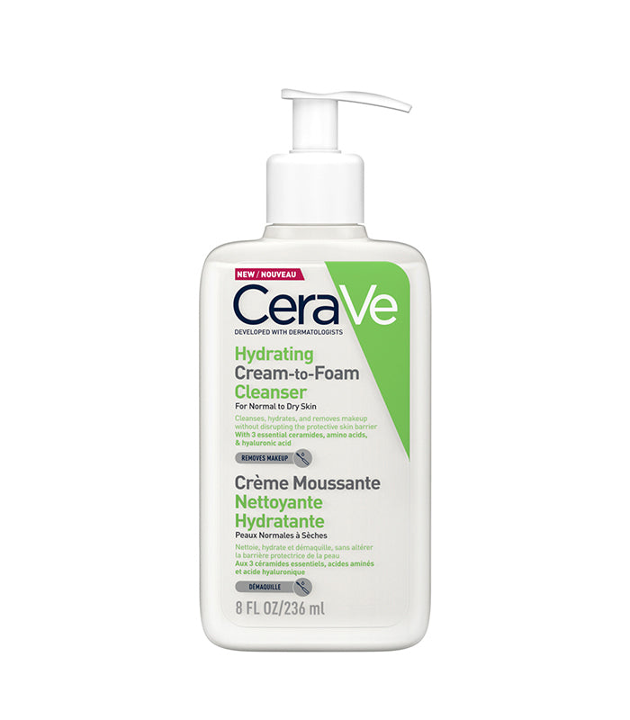 קרם קצף לחות לניקוי CeraVe – 236 מ"ל
