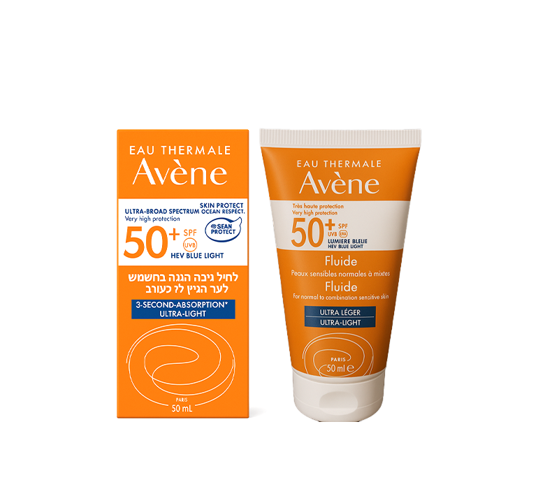 קרם הגנה של Avène +50 ספיגה אולטרה-לייטה – 50 מ"ל