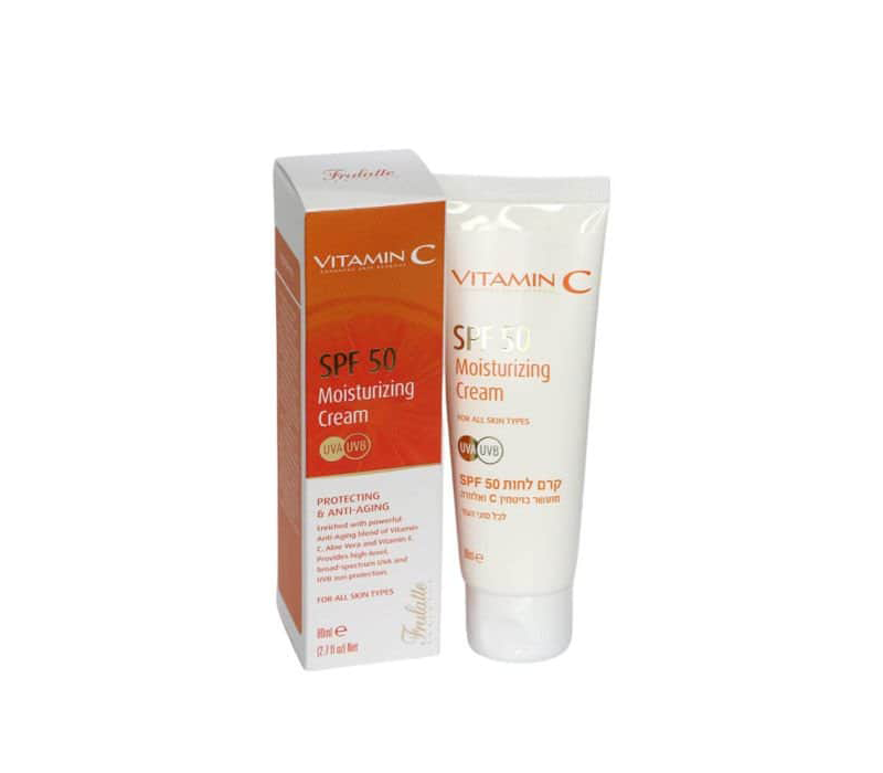 פרולטה – קרם לחות ויטמין C עם SPF 50 וקרם הגנה